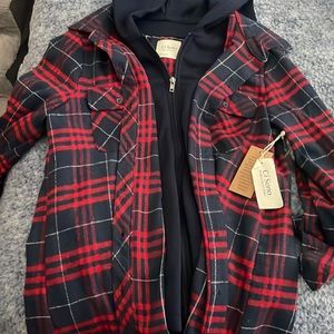 CI SONOA NWT flannel zip
